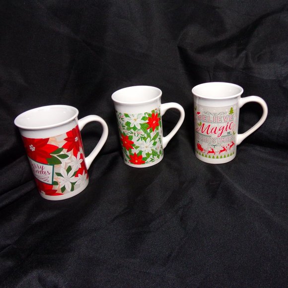 Royal Norfolk Set Of 3 Holiday/Christmas Mugs. Excellent Condition! - Picture 1 of 8